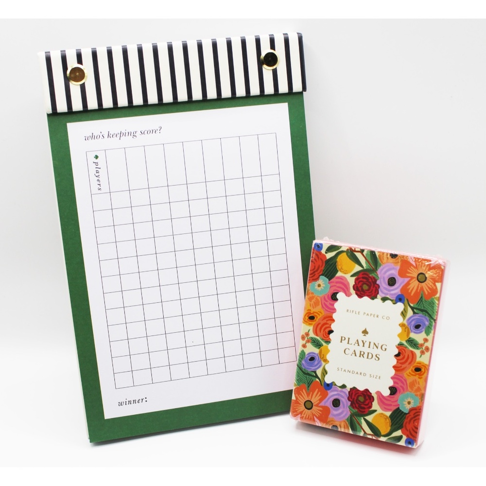 Bundle of Kate Spade x Target Scorekeeping pad & Rifle Paper playing cards